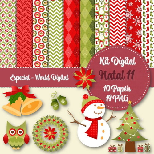 Kit Digital Completo Especial Natal 11
