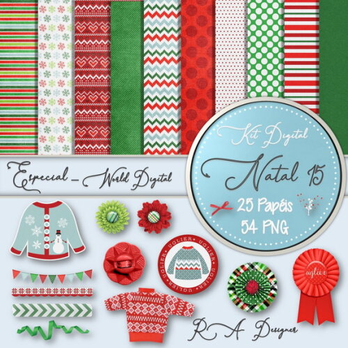 Kit Digital Completo Especial Natal 15