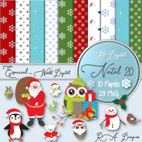 Kit Digital Completo Especial Natal 20