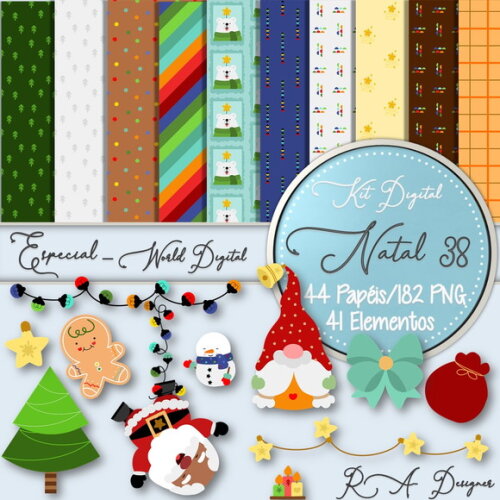 Kit Digital Completo Especial Natal 38