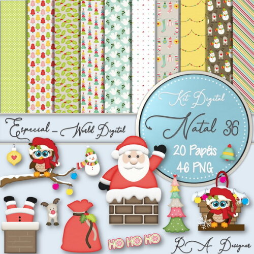 Kit Digital Completo Especial Natal 36