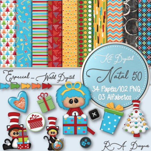 Kit Digital Completo Especial Natal 50