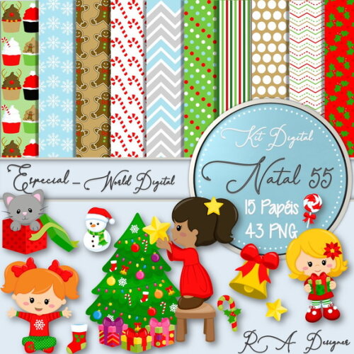 Kit Digital Completo Especial Natal 55