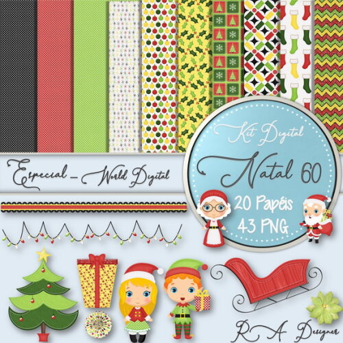 Kit Digital Completo Especial Natal 60