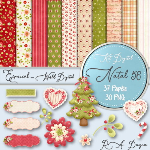 Kit Digital Completo Especial Natal 56