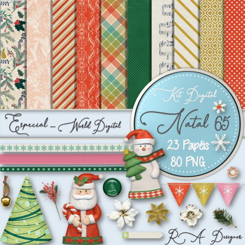 Kit Digital Completo Especial Natal 65
