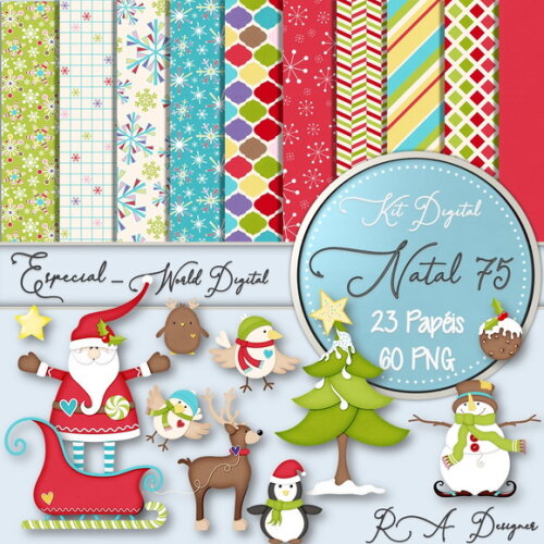 Kit Digital Completo Especial Natal 75