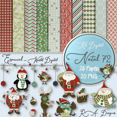 Kit Digital Completo Especial Natal 72