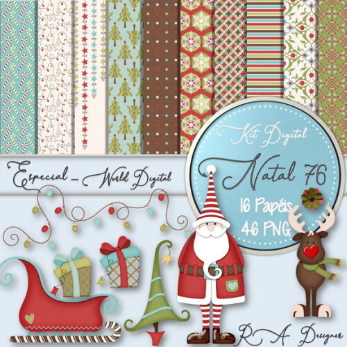 Kit Digital Completo Especial Natal 76