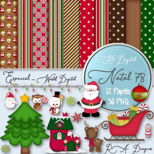 Kit Digital Completo Especial Natal 78