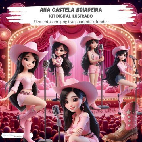 Kit Digital Completo Ia em 3d - Ana Castela + 1 Brinde