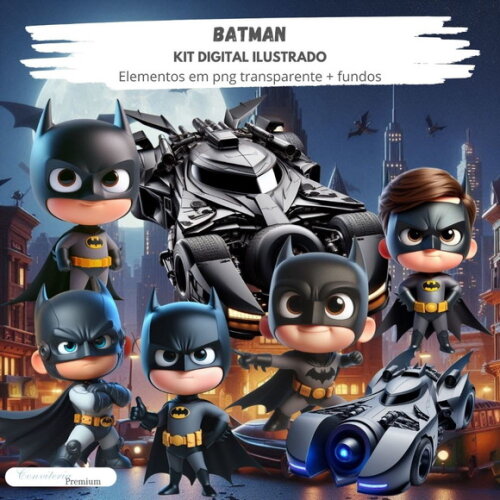 Kit Digital Completo Ia em 3d - Batman + 1 Brinde