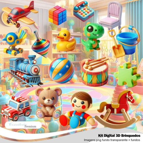 Kit Digital Completo Ia em 3d - Brinquedos + 1 Brinde