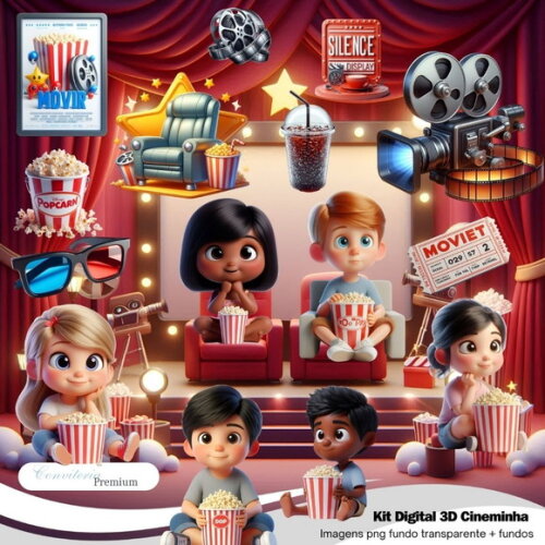 Kit Digital Completo Ia em 3d - Cineminha + 1 Brinde