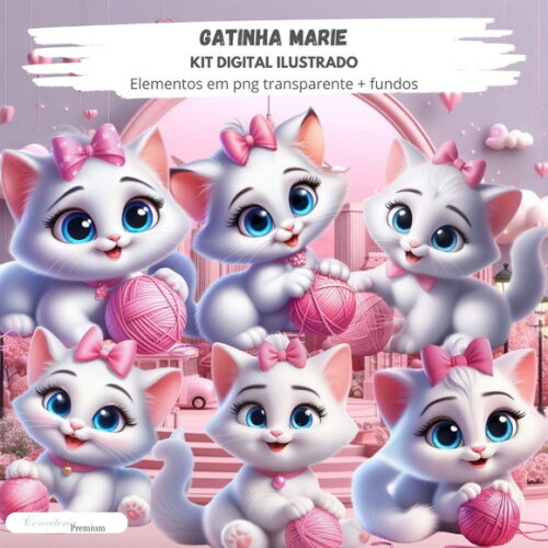 Kit Digital Completo Ia em 3d - Gatinha Marie + 1 Brinde