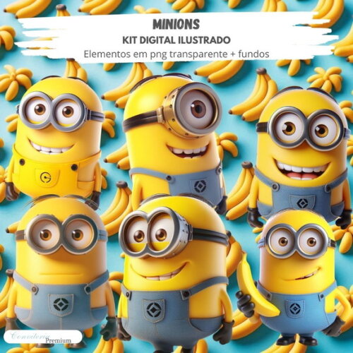 Kit Digital Completo Ia em 3d - Minions + 1 Brinde