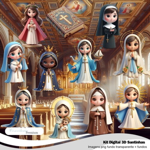 Kit Digital Completo Ia em 3d - Santinhas + 1 Brinde