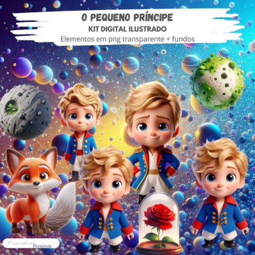 Kit Digital Completo Ia em 3d- o Pequeno Príncipe + 1 Brinde