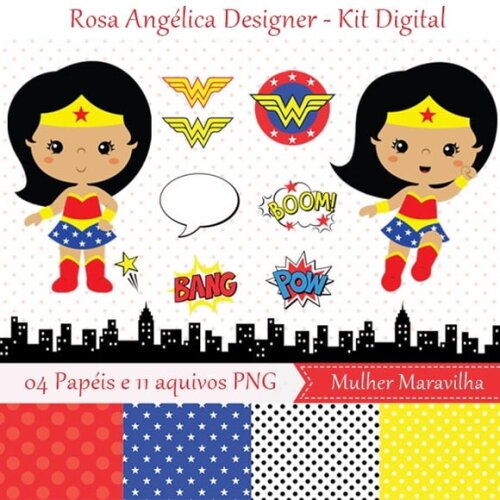 Kit Digital Mulher Maravilha
