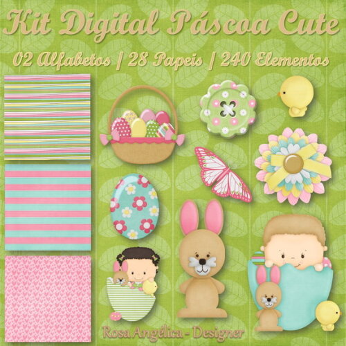 Kit Digital Páscoa Cute