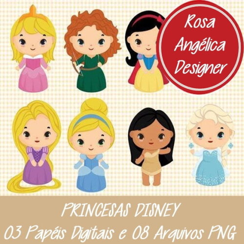 Kit Digital Princesas Disney