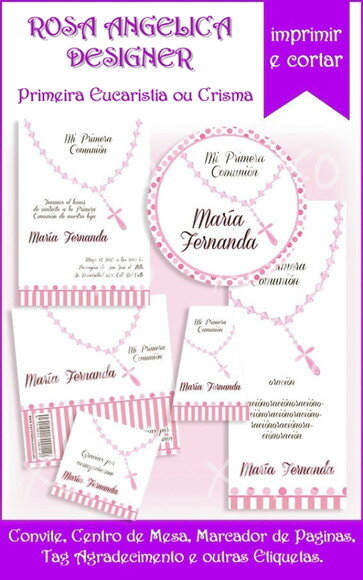 Kit Festa Primeira Eucaristia ou Crisma- Kit Digital