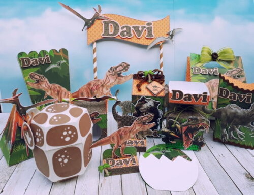 Kit Festa Pronta Dinossauro - Digital