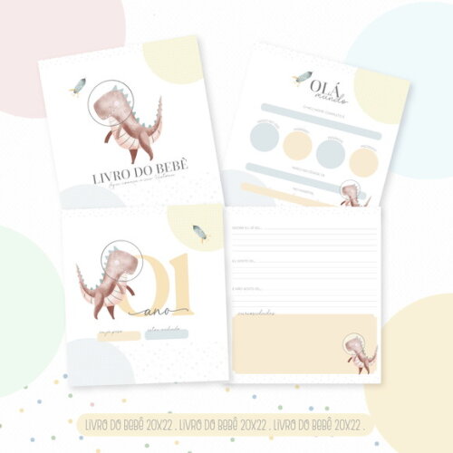 Kit Maternidade Completo Personalizado - Dino Espaço