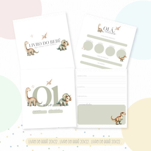 Kit Maternidade Completo Personalizado - Dino Menino