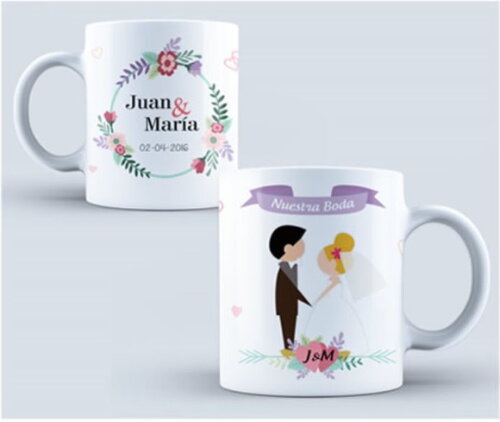Kit para Sublimação de Canecas - Casamento e Noivado
