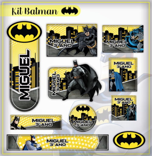 Kit Volta às Aulas Completo - Batman