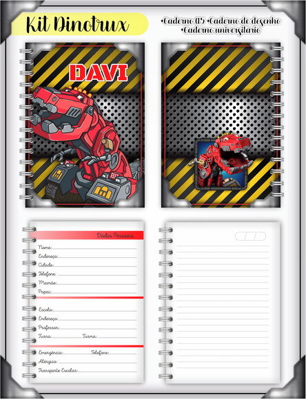 Kit Volta às Aulas Completo - Dinotrux