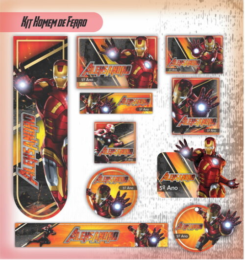 Kit Volta às Aulas Completo - Homem de Ferro