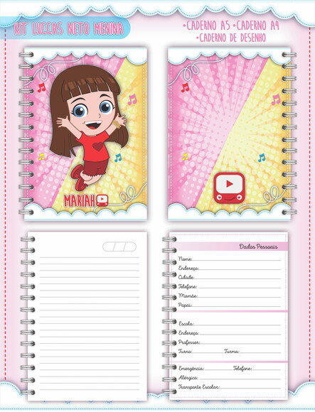 Kit Volta às Aulas Completo - Lucas Netto Menina