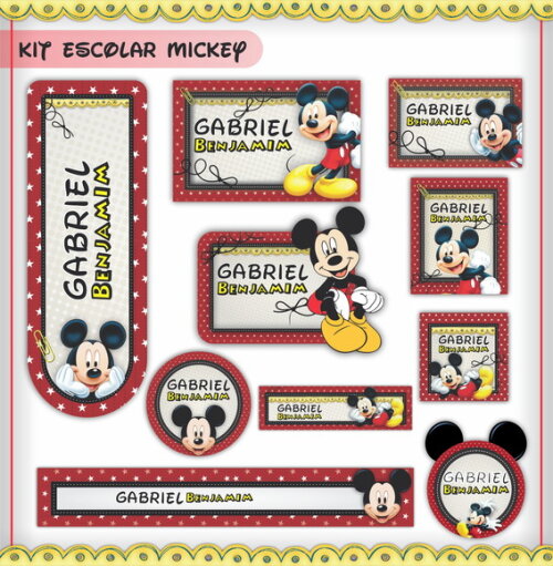 Kit Volta às Aulas Completo - Mickey Mouse