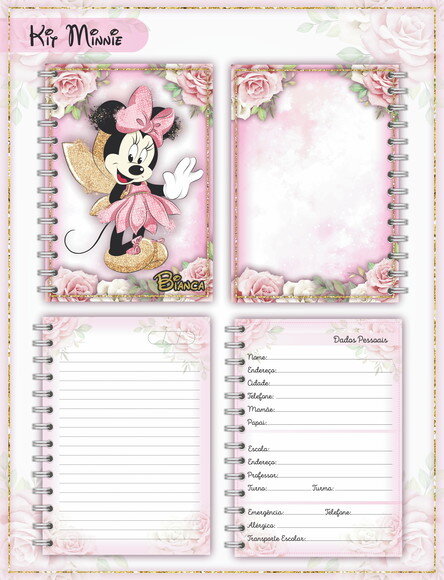 Kit Volta às Aulas Completo - Minnie Rosa