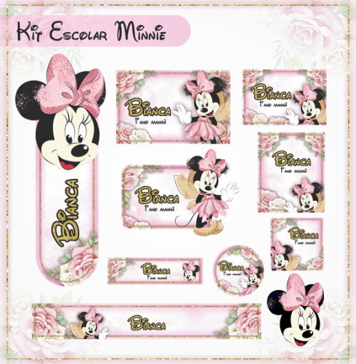 Kit Volta às Aulas Completo - Minnie Rosa