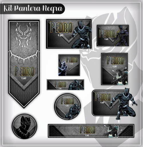 Kit Volta às Aulas Completo - Pantera Negra