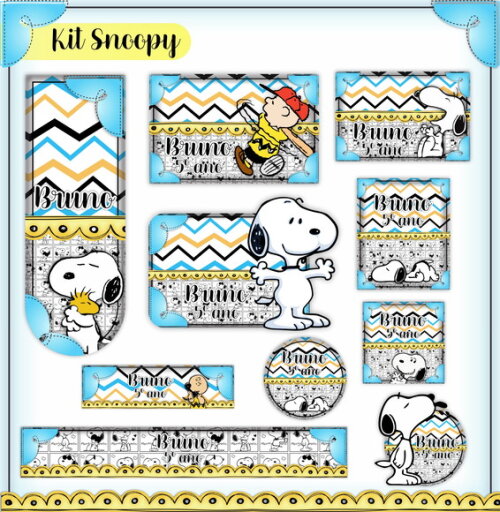 Kit Volta às Aulas Completo - Snoopy
