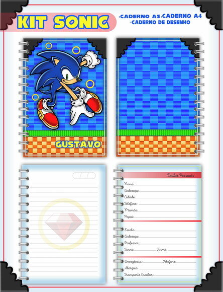Kit Volta às Aulas Completo - Sonic