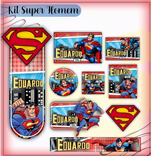 Kit Volta às Aulas Completo - Super Homem