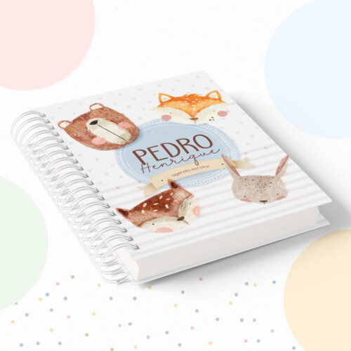 Kit Volta às Aulas Completo com Etiquetas - Animais Cute