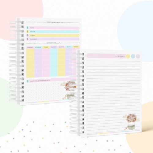 Kit Volta às Aulas Completo com Etiquetas - Balão Menina