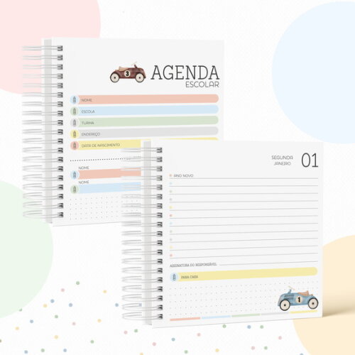 Kit Volta às Aulas Completo com Etiquetas - Carro