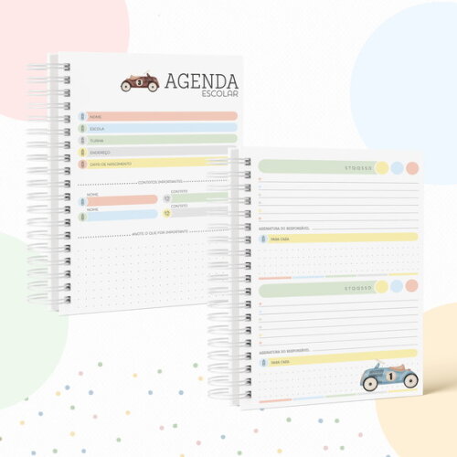 Kit Volta às Aulas Completo com Etiquetas - Carro