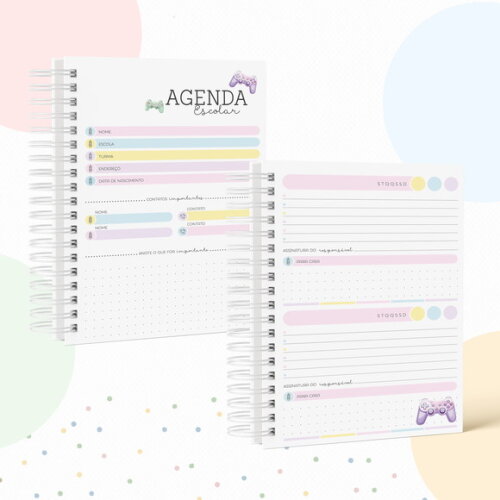 Kit Volta às Aulas Completo com Etiquetas - Game Menina