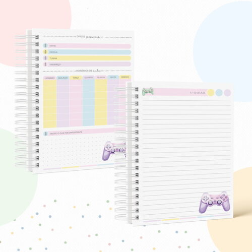 Kit Volta às Aulas Completo com Etiquetas - Game Menina