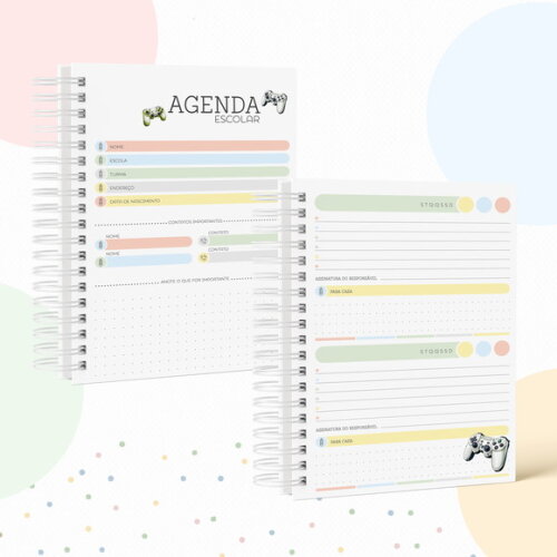 Kit Volta às Aulas Completo com Etiquetas - Game Menino