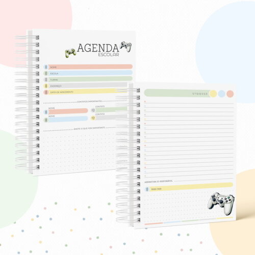 Kit Volta às Aulas Completo com Etiquetas - Game Menino