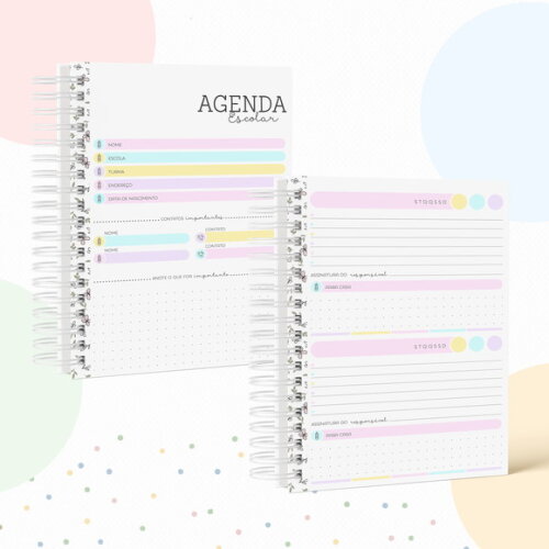 Kit Volta às Aulas Completo com Etiquetas - Neutro Menina